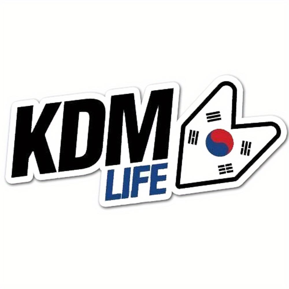 1 Stück KDM Autoaufkleber mit Design der Flagge Südkoreas Vinyl-Aufkleber Auto Außen Dekoration 12.7x5.96CM