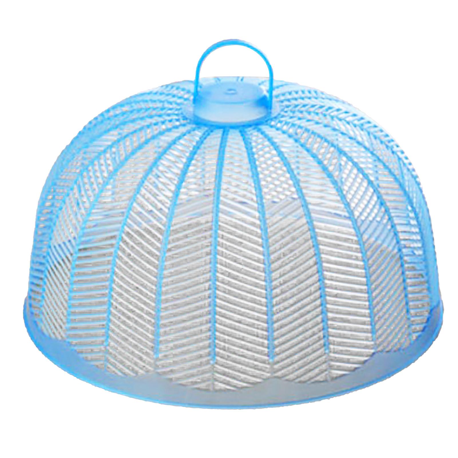 Picknick-Abdeckung für Lebensmittel, PP, blau, rund, universeller Fliegenschutz, Lebensmittel-Abdeckung, Zelt für Partys, Grillen