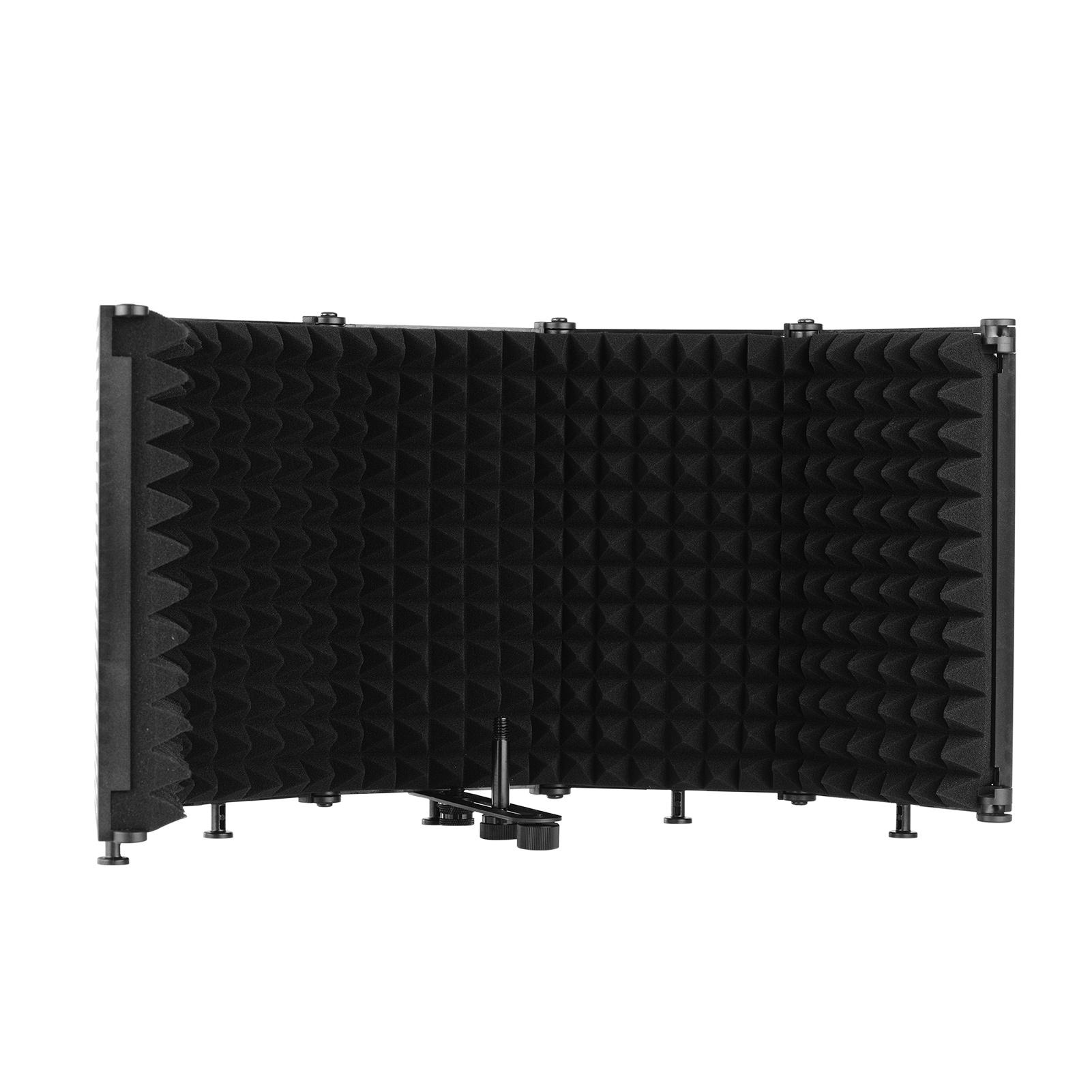 Mikrofon-Isolationsschild, tragbar, Tischplatte, schallabsorbierender Schaumstoff, Reflexionsfilter, Mikrofon schalldicht 5-Panel