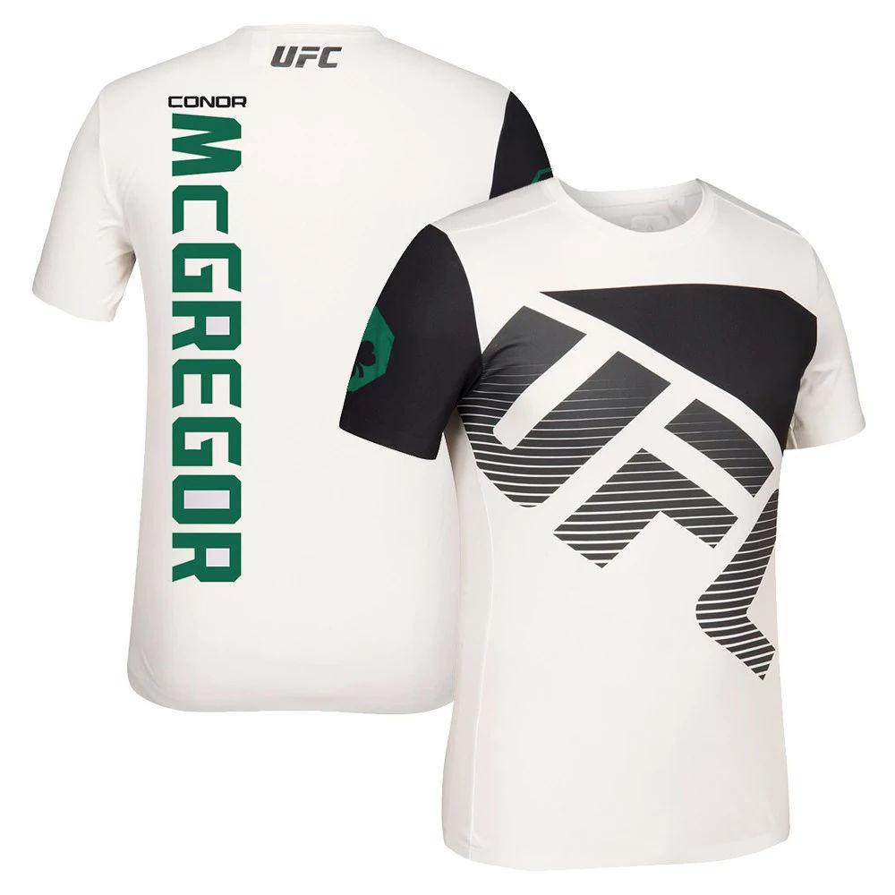 Conor McGregor Goldes Trikot Fans Outdoor UFC MMA Boxen Einlauf Atmungsaktive T-Shirts Herren GYM Sport Kurzarm-T-Shirts Oberteile XXXL