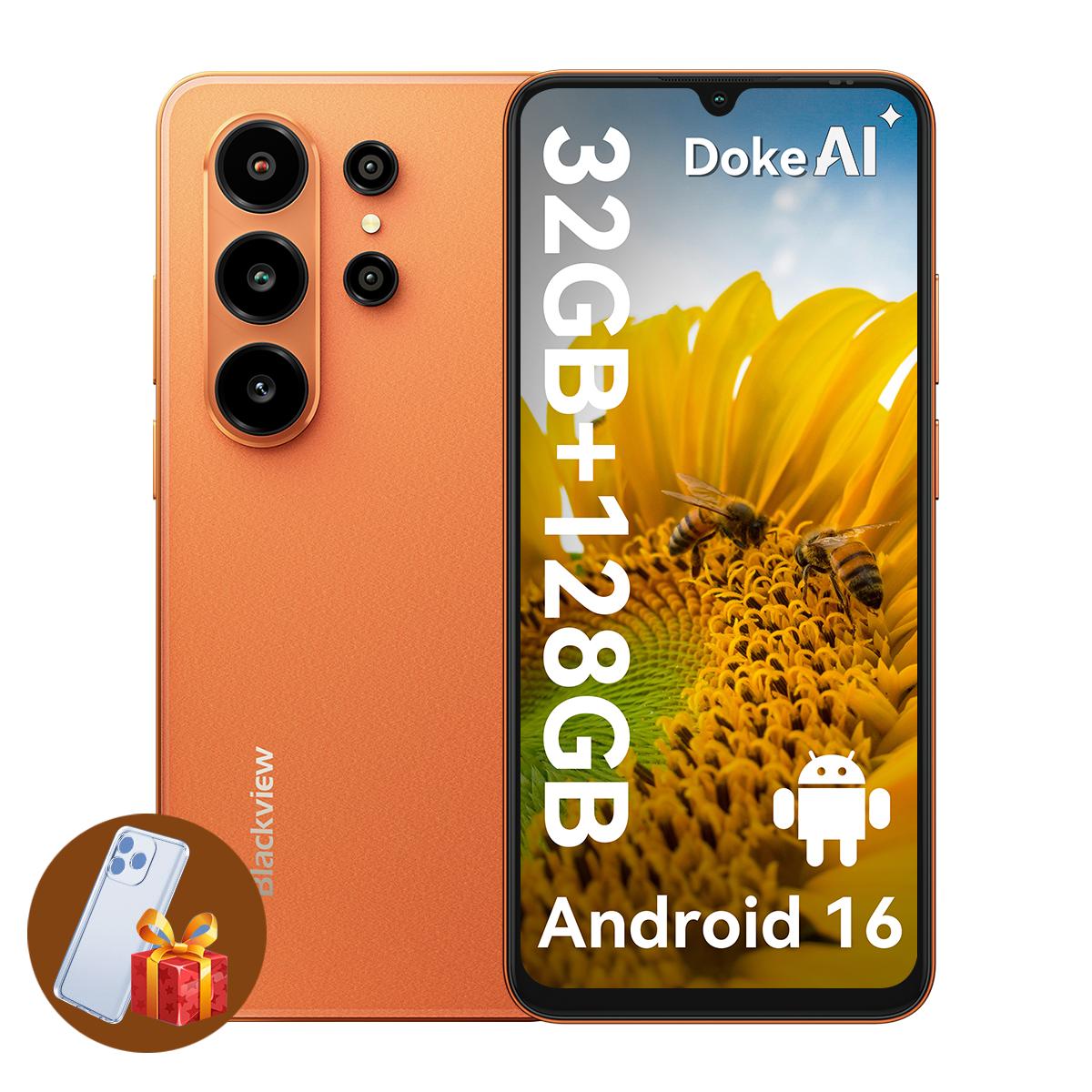 Blackview WAVE 10 4G Smartphone 32GB+128GB 6,88 120Hz Android 16 Handy Dual-SIM 8+128 orange