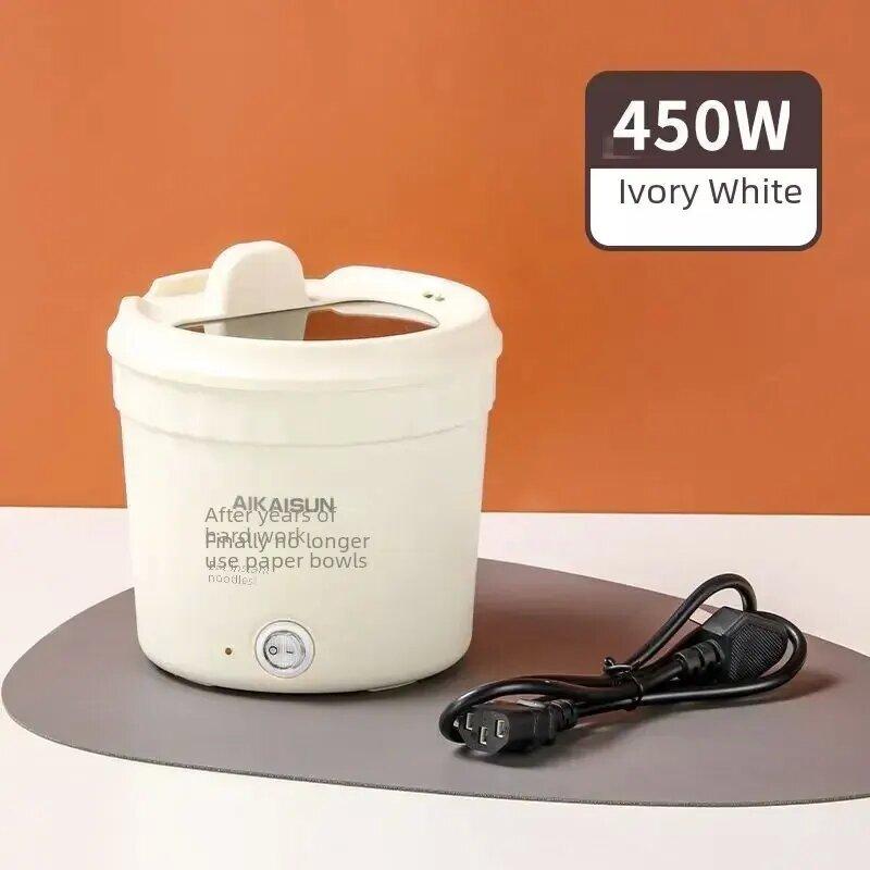 450W Mini Elektrischer Kochtopf Multifunktionaler Reiskocher Topf Instantnudeln Brei Omelett Schnellkochtopf Bratpfanne 1-2L