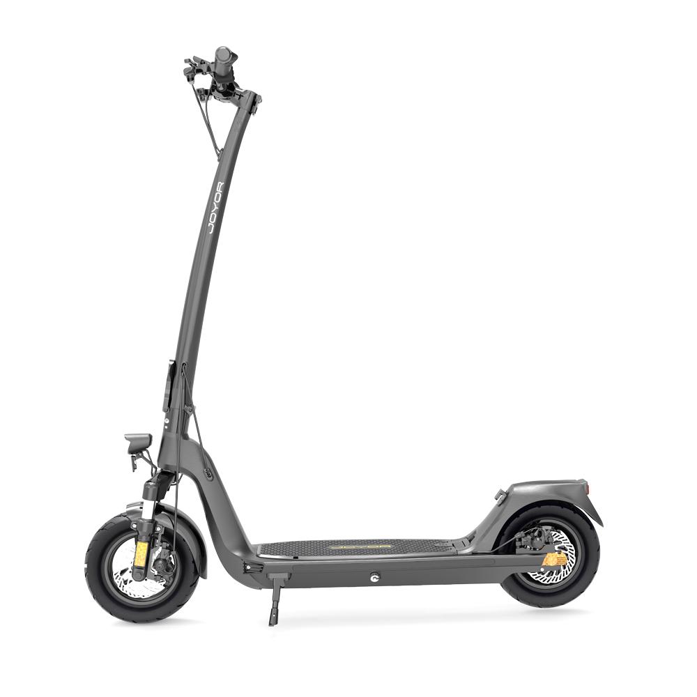 JOYOR C10E ABE-zertifizierter Elektroroller, 500-W-Motor, 48 V, 10,4 Ah, herausnehmbarer Akku, 10-Zoll-Luftreifen, Scheibenbremse vorne schwarz