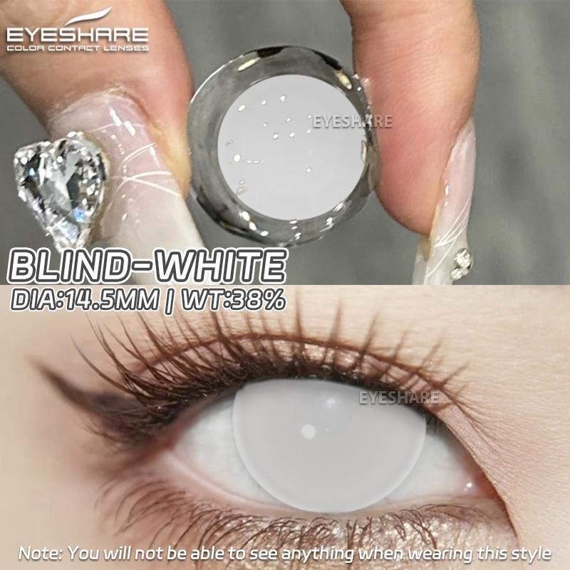 Eyeshare 1 Paar Halloween-Kontaktlinsen 14,5 mm Blind Eye Anime Jahreslinsen Natürlich Farbige Kontaktlinsen
