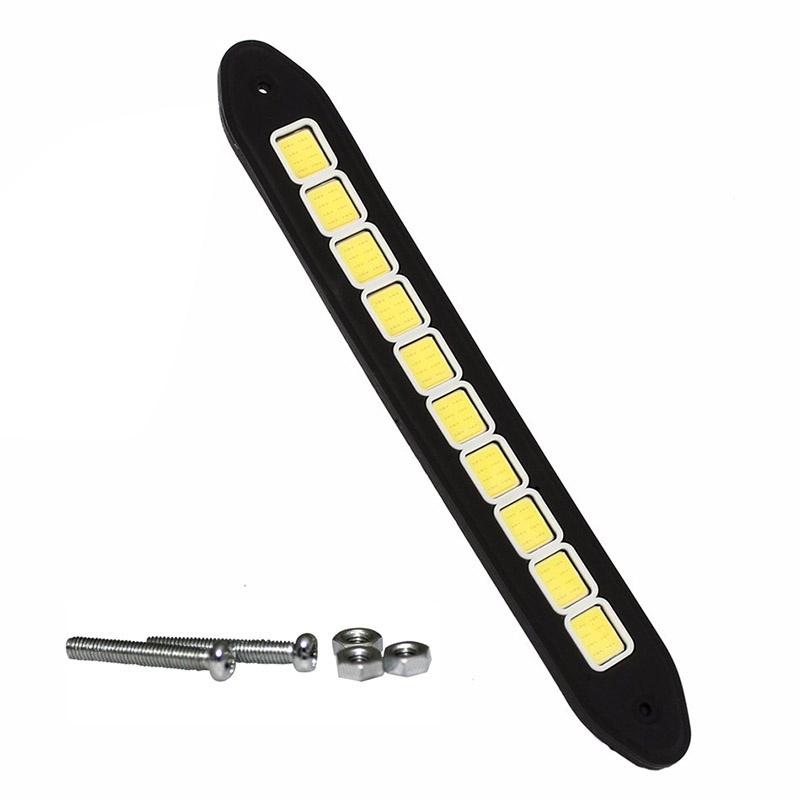 1/2PCS 20W Wasserdicht 10 LED 12V Tagfahrlicht DRL COB Streifen Lampe Nebel Auto fahren Licht Lampe 1 PC