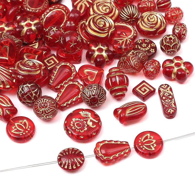 20g Acryl Perlen Charms Retro Transparent Perlen Für DIY Armband Halskette Schmuck Machen style 28