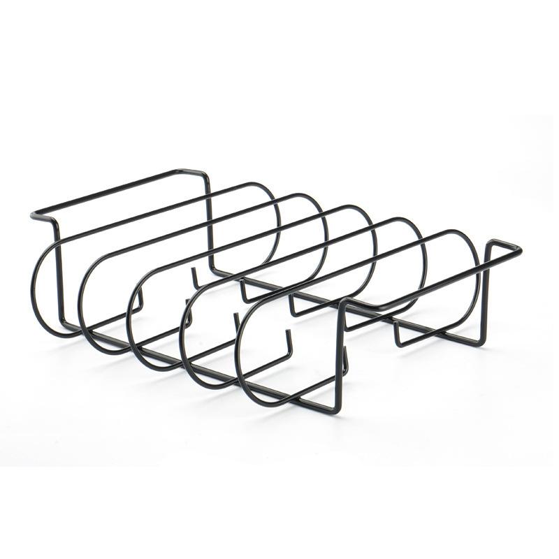 LMETJMA BBQ Rib Racks Antihaftbeschichteter Stahl Braten Barbecue Fleisch Braten Grillständer Hält 4 Rib Rack Für Gasgrill JT25t