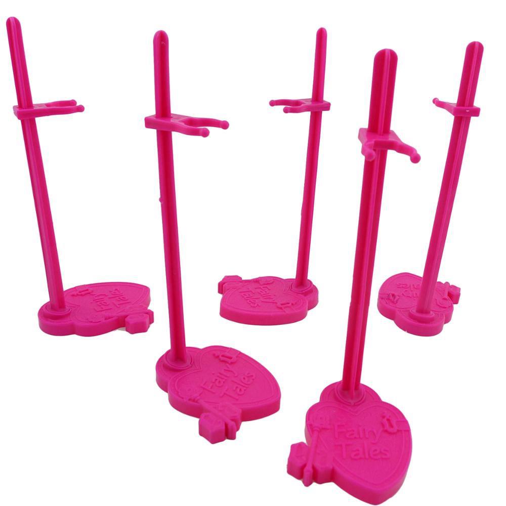 5 Teile/los Ständer Taille Puppe Display Halter Modell Unterstützung Spielzeug Modell Zubehör für Monster High Puppe für Ever After High rosa