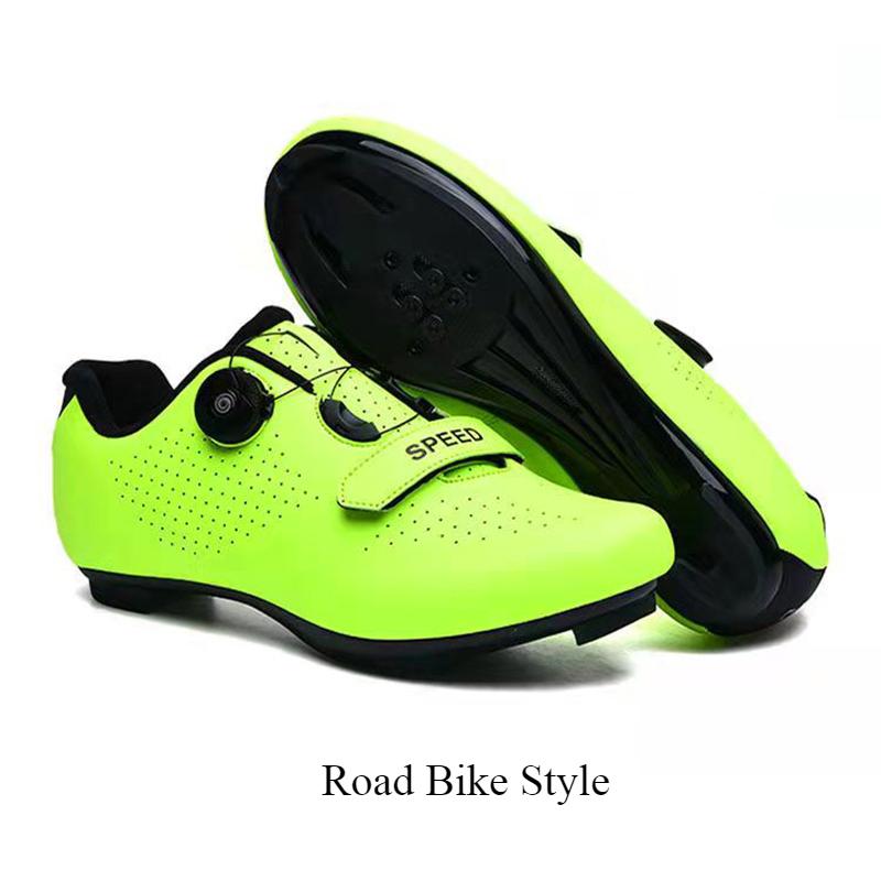 Neu Road Lock Schuhe Radfahren Schuhe Männer Und Frauen Berg Lock Schuhe Fahrrad Schuhe Outdoor Power 37 grün