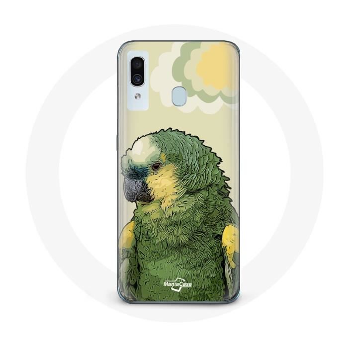 Hülle für Samsung Galaxy A20 Amazon Papageien Grün