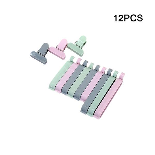 12PCS Tasche Clips ABS Lebensmittel Tasche Clips Kunststoff Tasche Sealer Tragbare Lebensmittel Lagerung Tasche Clips Klemme