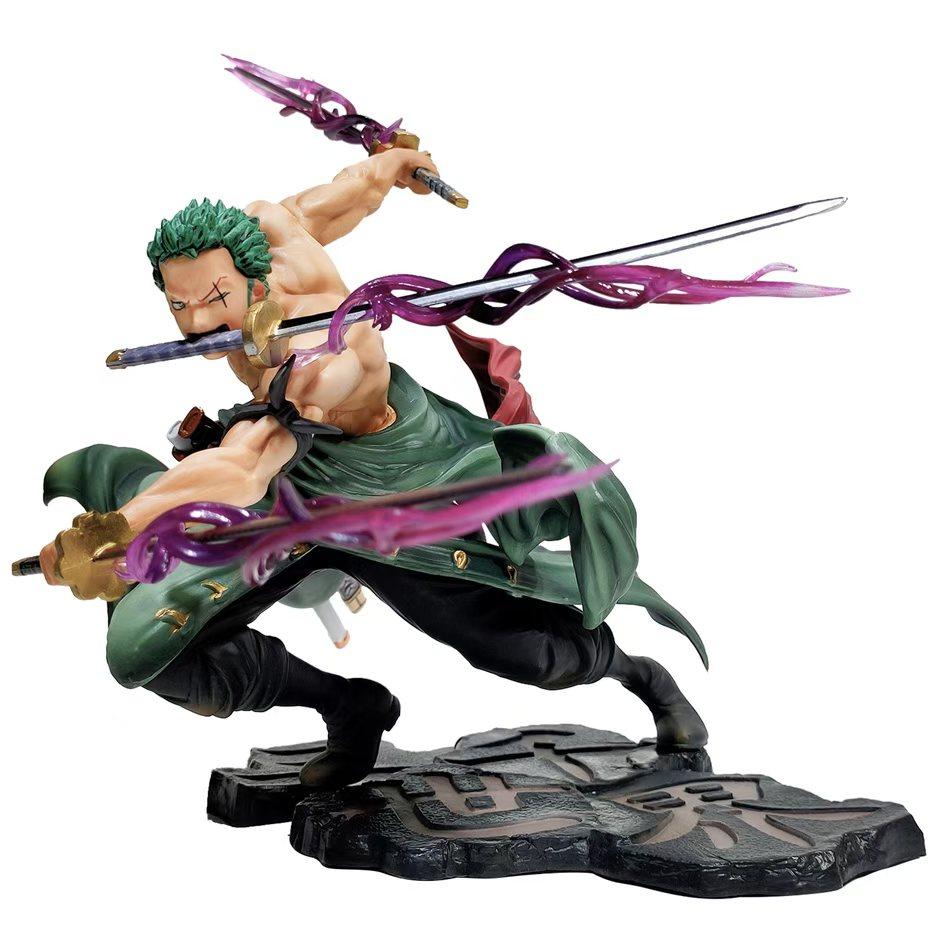 One Piece 10CM Figuren Spielzeug Anime GK Roronoa Zoro Dreiklingen-Sa-maximum PVC Action Sammlerfigur Figuren Puppen Geschenke Kinder