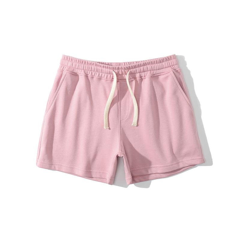 Sommer Bodybuilding Sport Shorts Männer Casual Bermuda Gym Fitness Running Training Hosen Männliche Baumwolle Sport Böden L rosa