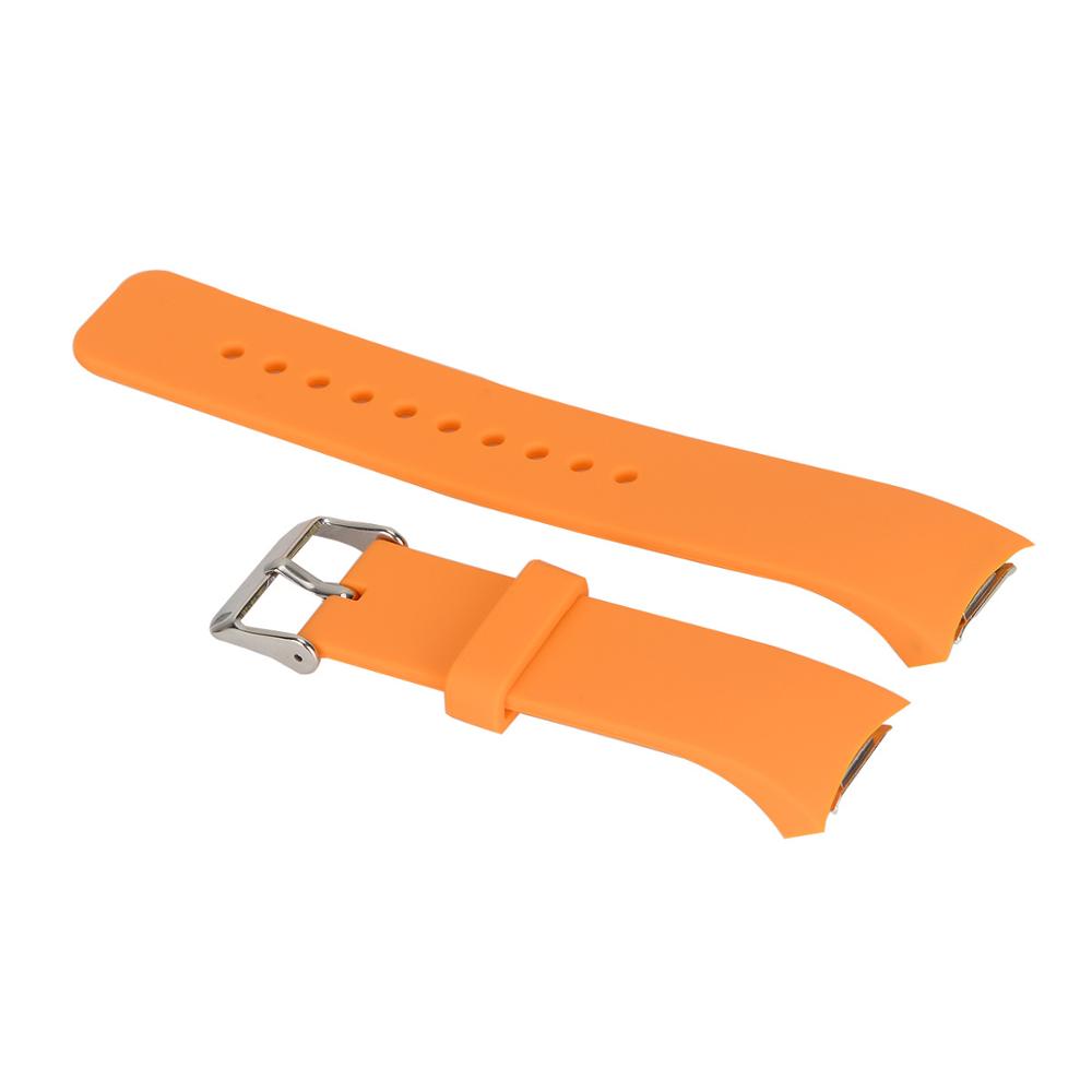 Für Samsung Gear S2 Sportarmband/Samsung Galaxy Watch Armband R720 R730 Smartwatch-Armband Silikon-Handgelenksarmband Correa Uhrenarmband orange