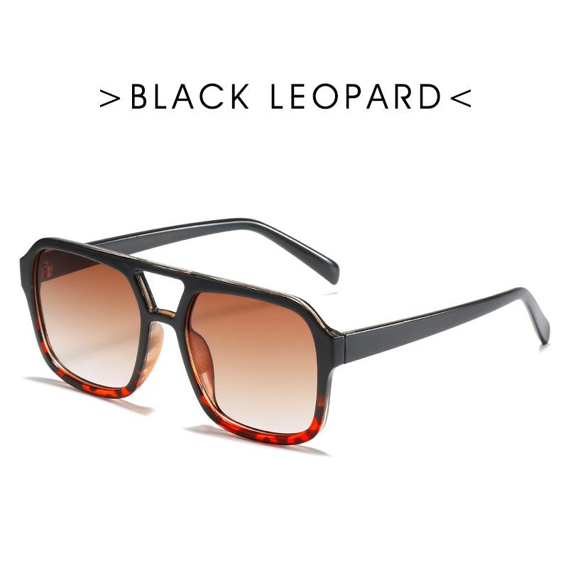 Quadratische Doppelsteg-Sonnenbrille für Herren und Damen, Retro, personalisiert, Marine-Stück-Brille, Sonnenbrille