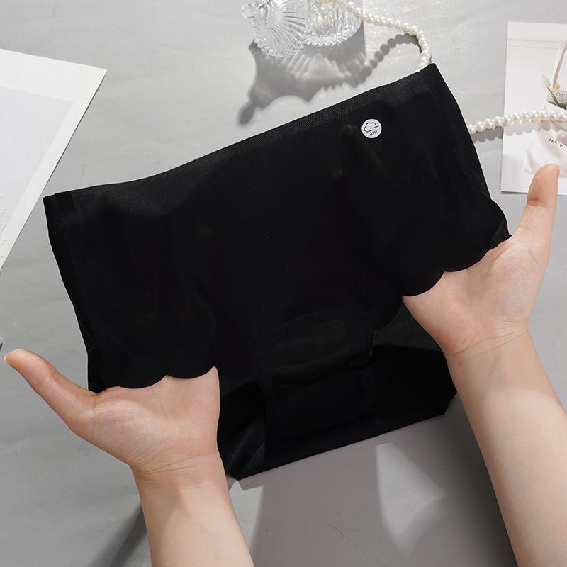 Nahtlose Unterwäsche aus Eisseide für Damen, Hipster, No Show, unsichtbare Höschen, Eisseide, Stretch-Unterwäsche, Bikini-Unterwäsche, Panty Briefs XL schwarz