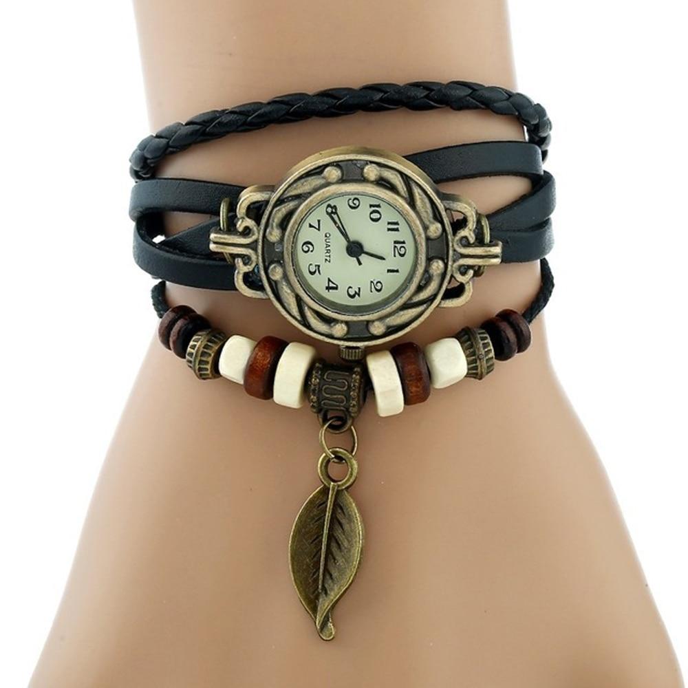 Elegante Mode Damen Kleid Uhren Vintage Armbanduhren für Frauen Leder Band Kleine Zifferblatt Weibliche Quarz Uhr Montre Femme