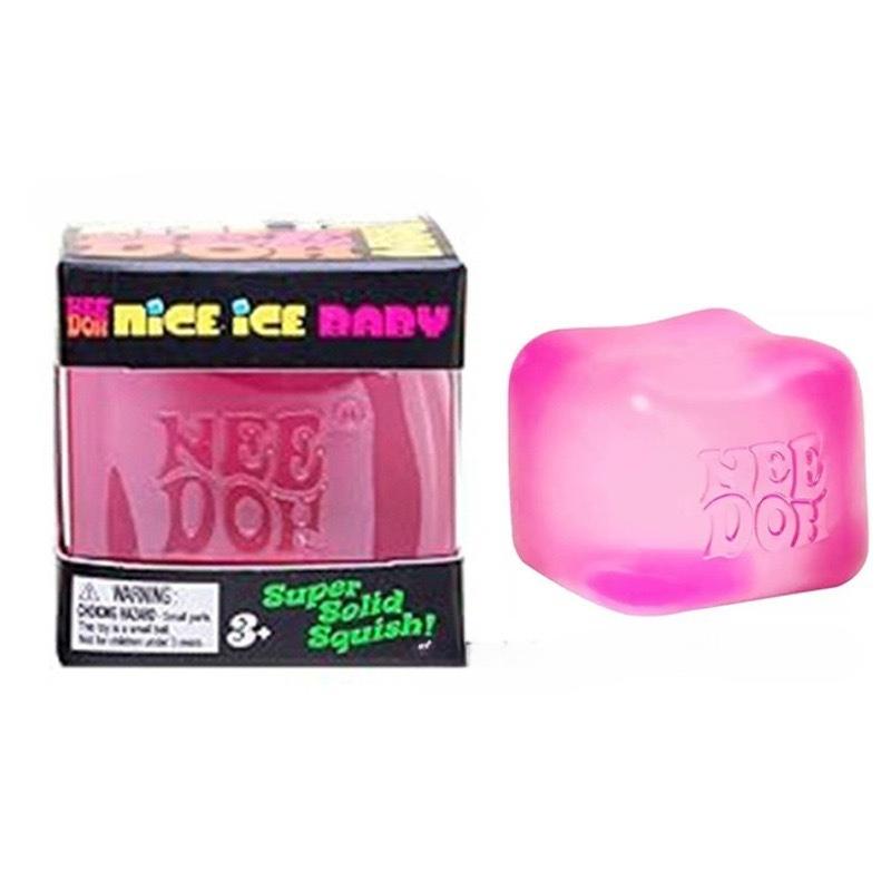 Needoh Nice Cube Sensorischer Stressabbau Fidget Spielzeug für Angst & Fokus Sensorischer Würfel Knetbarer Quetschspielzeug für Erwachsene & Kinder Geschenk pink