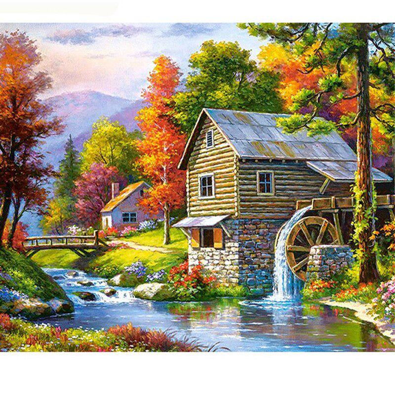 DIY-Malen-nach-Zahlen-Ölgemälde-Set, Leinwand, DIY-Ölgemälde nach Zahlen, Wandkunst, Dekorationen für die Inneneinrichtung 40x50cm no frame