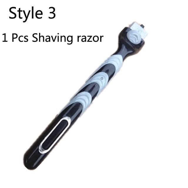 Sicherheitsrasierer mit langem Griff, Kupfer, tragbarer Rasiererschärfer, M-System-Klingen, Rasierer, 3 Klingen Shaving razor