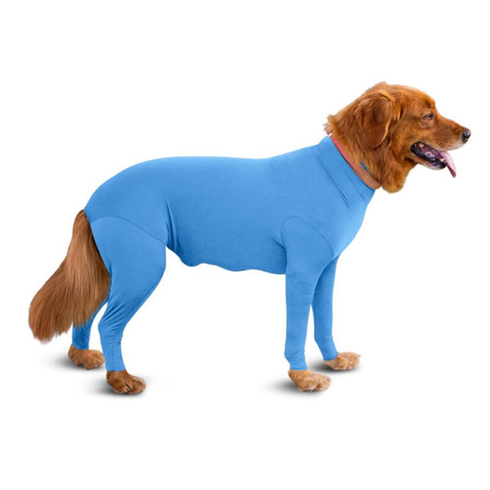 Schlafanzug für große Hunde, Overall, Hundekastrationsshirt, Anti-Haarausfall-Anzug, Onesie für große Hunde, Genesungsanzug, Kleidung, dehnbarer Hunde-Schlafanzug L himmelblaue