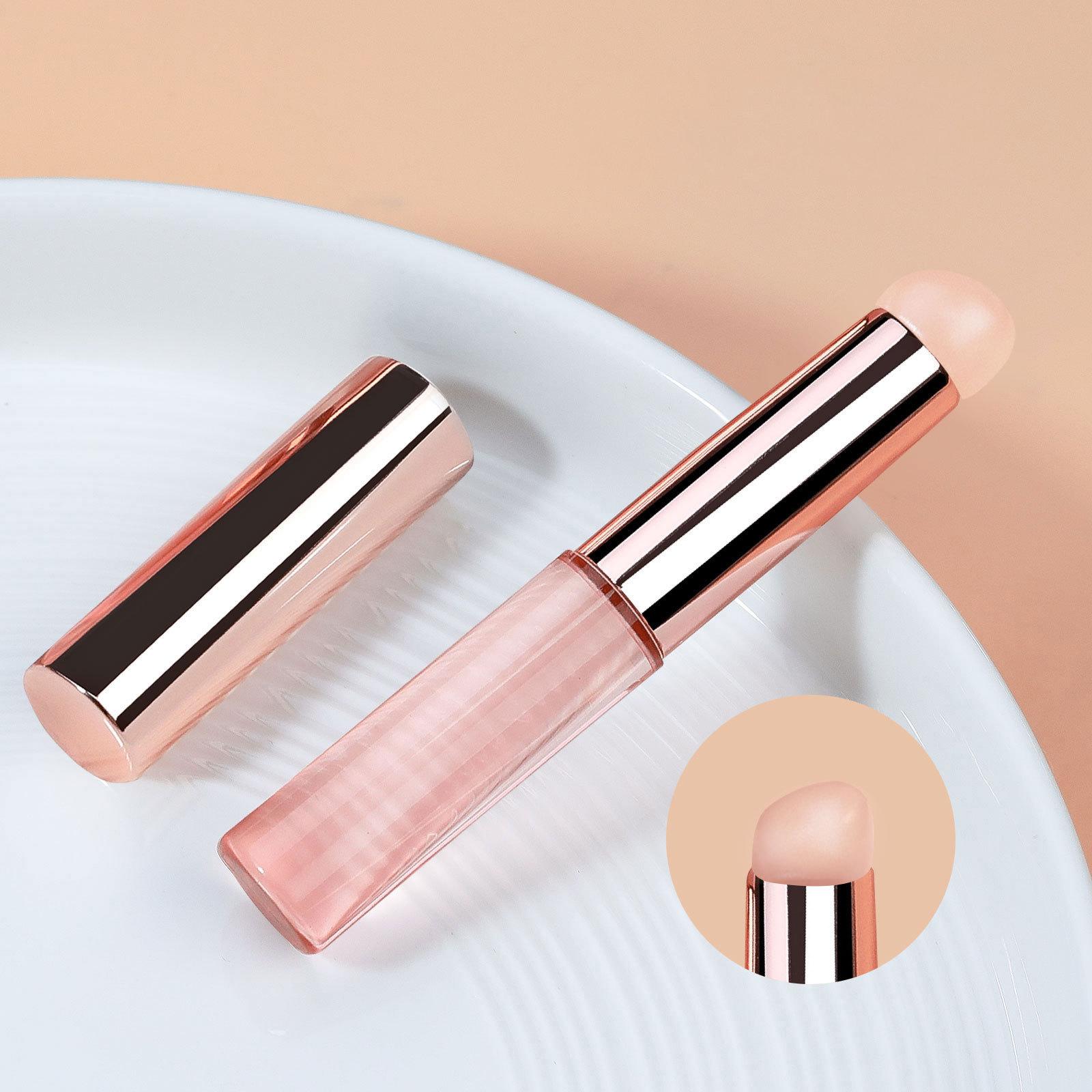 Silikon-Applikatorstift für Nagelkunst, Farbverlauf-Mischstempel, Lippen-Make-up-Pinsel rosa zu löschen
