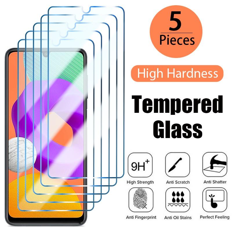5PCS Full Cover Gehärtetes Glas Für Samsung Galaxy A02 A12 A13 A22 A32 A42 A52 A72 A82 S8 S9 plus S10 9H Härte Gehärtetes Glas Displayschutzfolie Samsung Galaxy A01 Core reinfarbig
