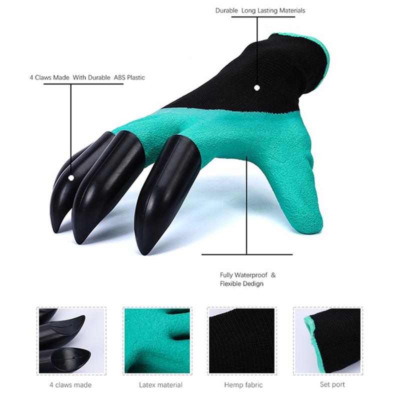 Gummi Graben Pflanzen Arbeiter Garten Handschuhe Schnittfeste Wasserdichte Handschuhe one size