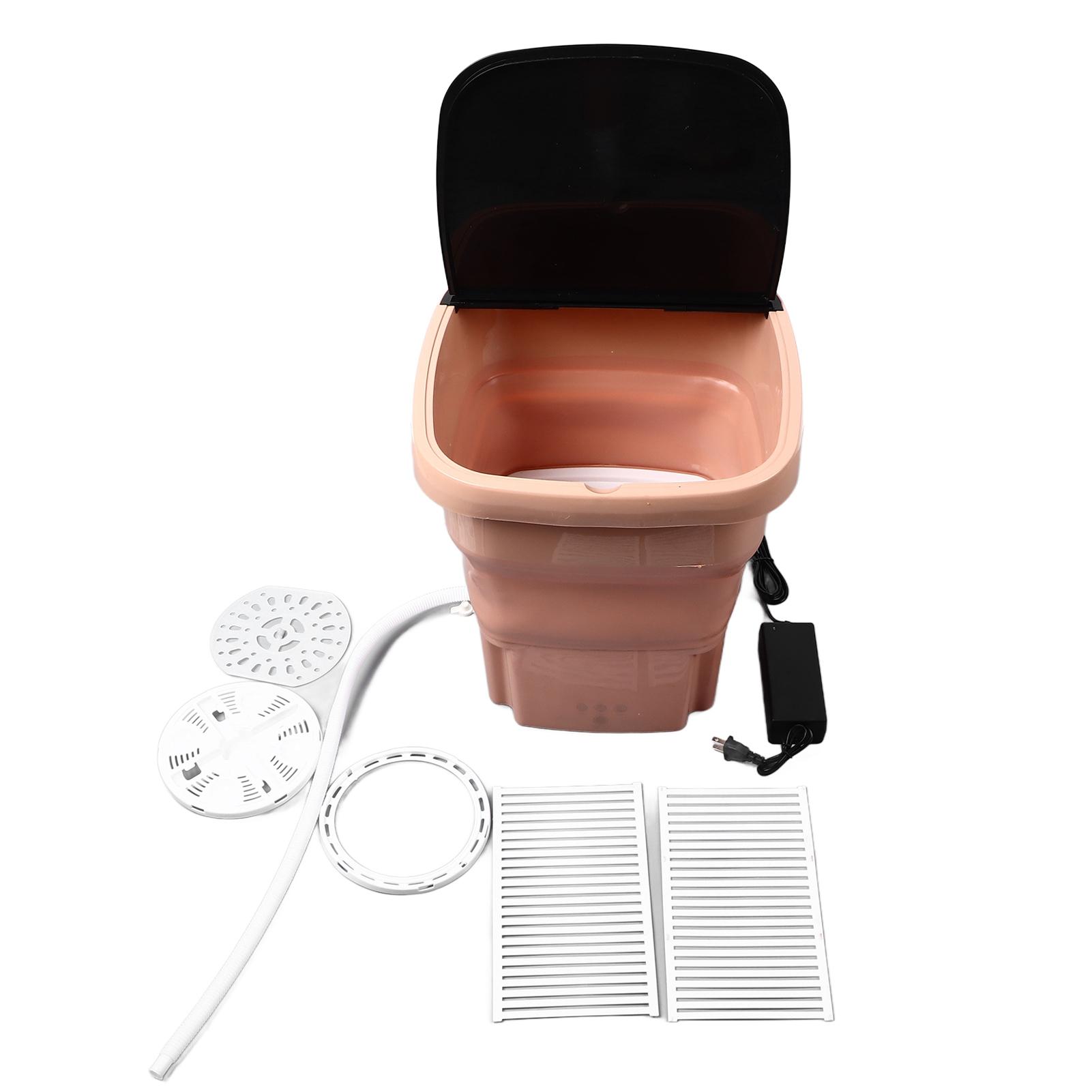 15L Großraum Tragbare Waschmaschine Faltbar Kompakt Mini Waschmaschine für Unterwäsche orange/rosa