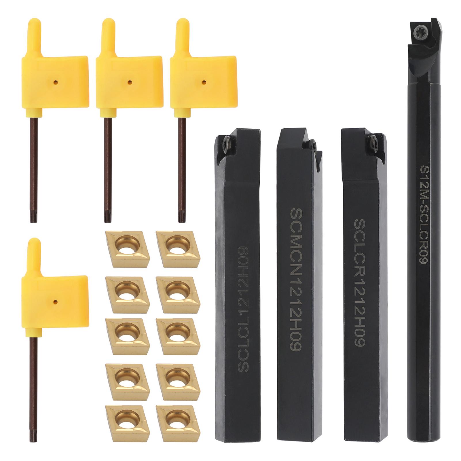 Metall Drehmaschine Werkzeuge Bohren Bar, Indexierbare Drehmaschine Drehen Werkzeug, 4Pcs Drehen Werkzeuge Halter Set mit bunt