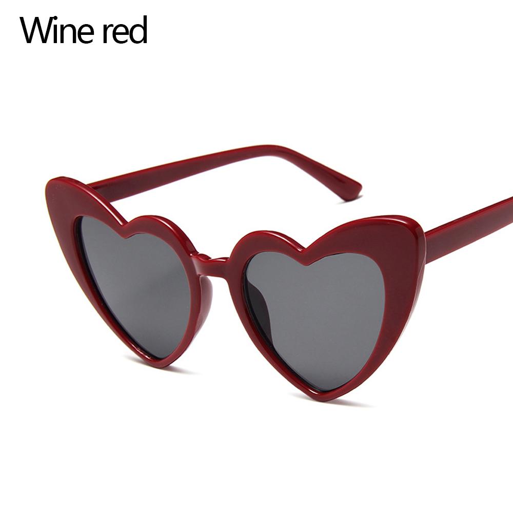 Modische herzförmige Sonnenbrille für Damen UV 400 Schutz Outdoor Schutz Anti-Reflektierend Herzform Brille Party Brille Retro Schutzbrille gray