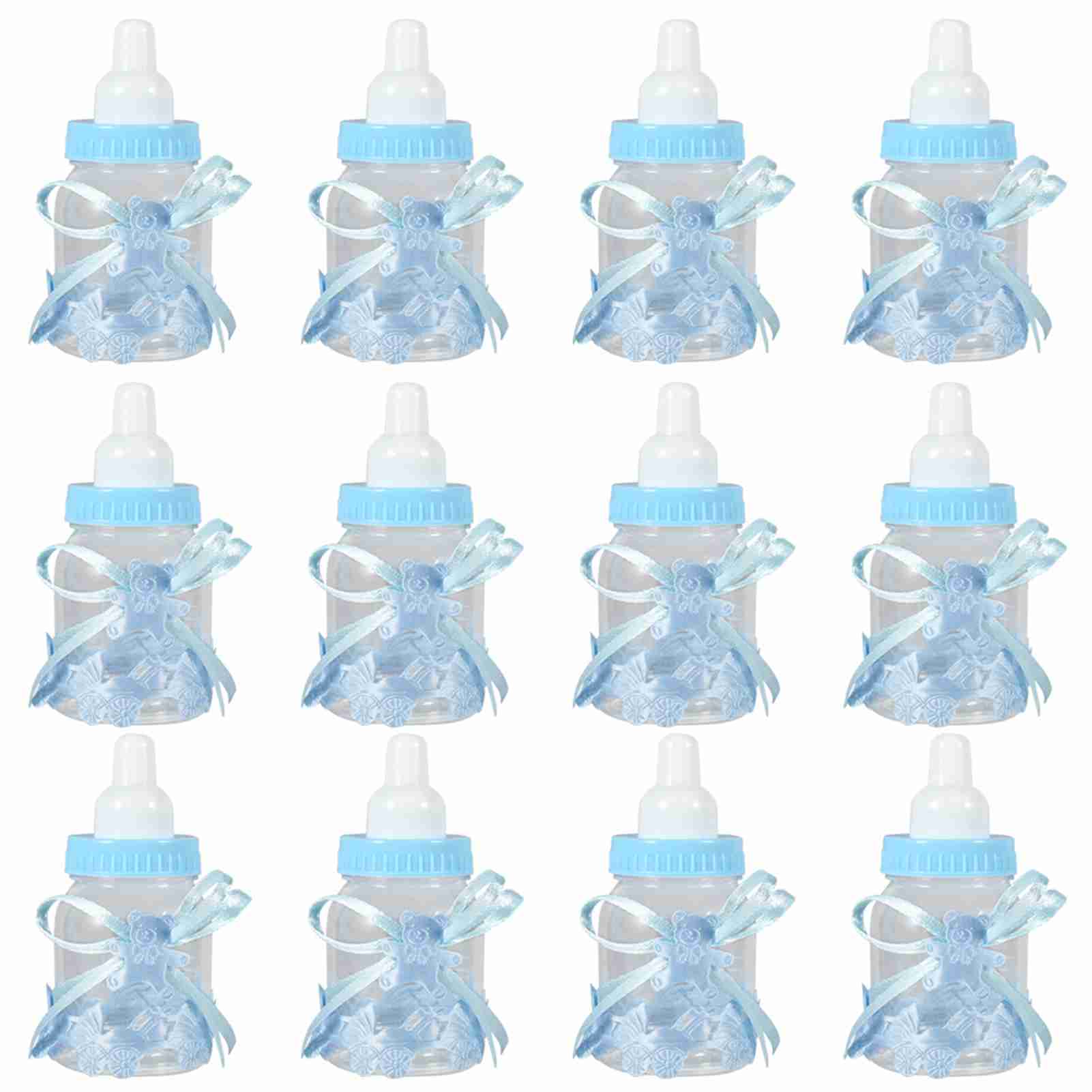 Süßigkeiten Schokoladenflaschen Schachtel für Babyparty Gastgeschenke Geschenke Dekorationen (12 Stück Blau) blau