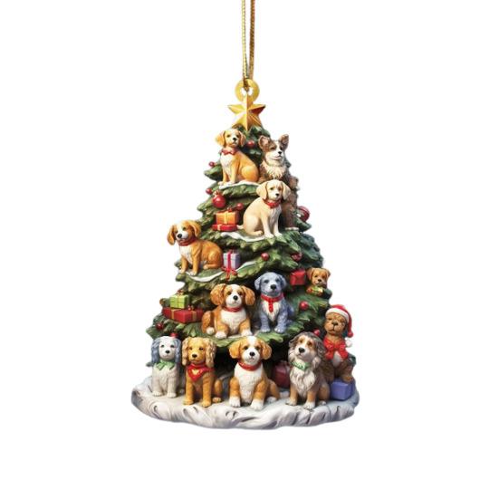 Weihnachten Baum Anhänger Acryl Baum Form Buch Gurke Ornament Weihnachten Baum Hängen