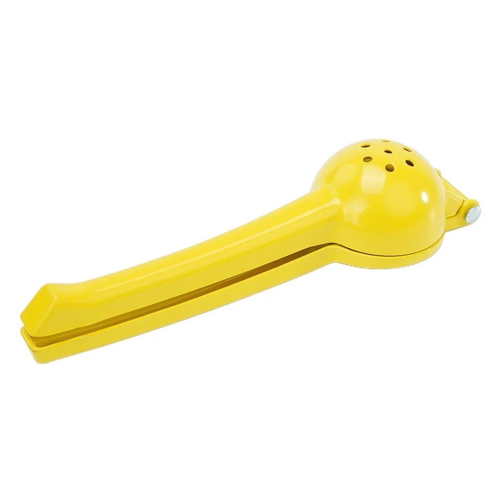 Hause Manuelle Zitronenpresse Aluminiumlegierung Handgepresste Orangenfrucht Entsafter Tragbare Praktische Küchengeräte Mini Mixer yellow