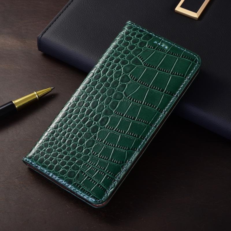 Für iPhone 16 15 14 11 12 13 Pro Max Plus Mini Flip Echtes Leder Handyhülle iPhone 13 Mini grün