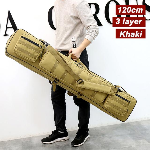 3 schicht 80 cm/100 cm/120 cm Oxford Angeln Tasche Männer Fisch Angelrute Taschen Schulter Angeln taschen Tackle Rucksack Handtasche Outdoor Sport XA234G 3 layer 120cm Khaki