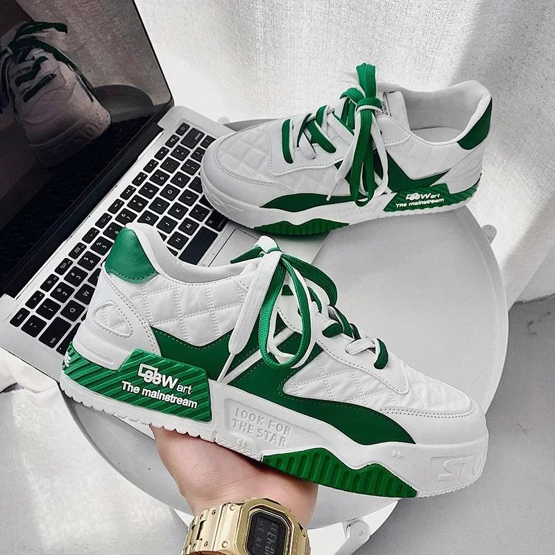 Designer Schuhe für Herren Trendige Sneaker Herren Zweifarbig Schnürschuhe Mode Studenten Sneaker Herren Vulkanisierte Schuhe Freizeitschuhe 39