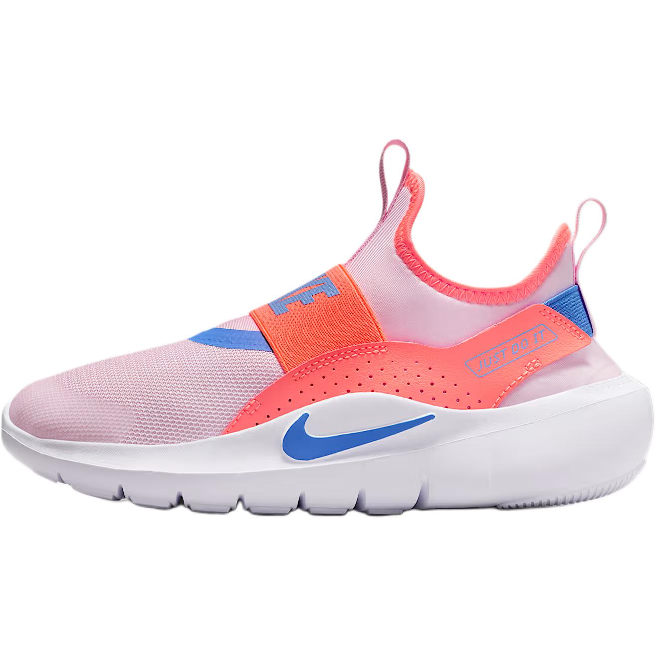 Nike Flex Runner Bequeme Vielseitige Mode Trend Stoßdämpfung Low Top Kinder Laufschuhe Kinder Laufschuhe Rosa Orange Weiß IF2893-601 37.5