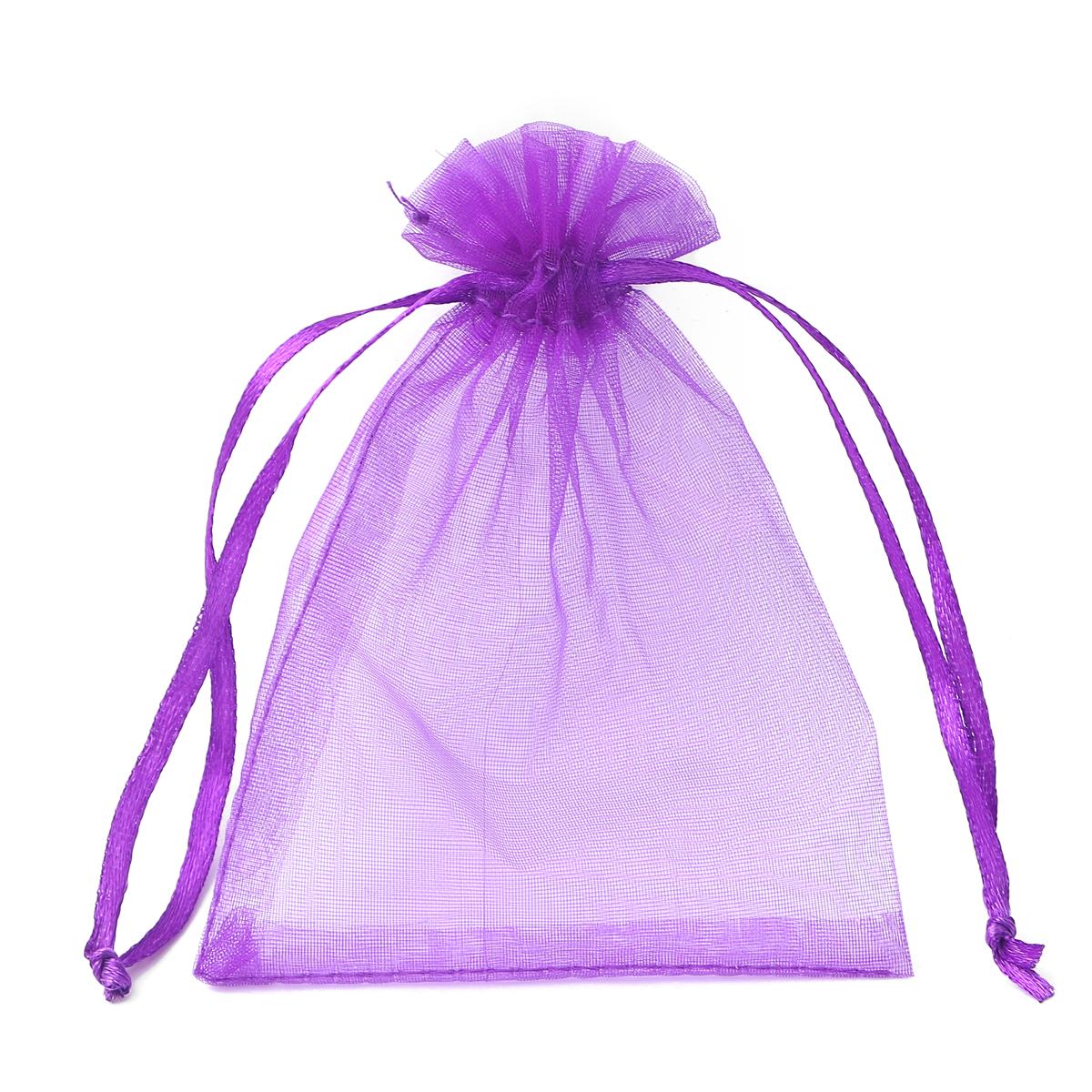 50 teile/beutel Einstellbare Kordelzug Organza Taschen Schmuck Verpackung Taschen Candy Hochzeit Taschen Geschenke Beutel 7x9cm lavendel