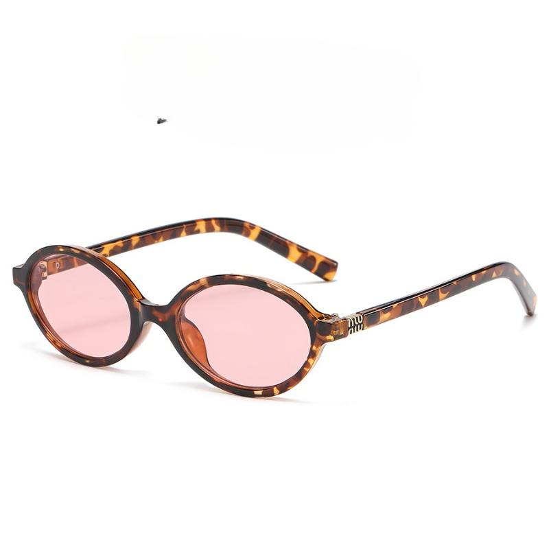 Internet-Berühmtheiten-Stil Oval Kleine Fassung Sonnenbrille Damen Modische Sonnenbrille Herren Modische UV-Schutz Sonnenbrille