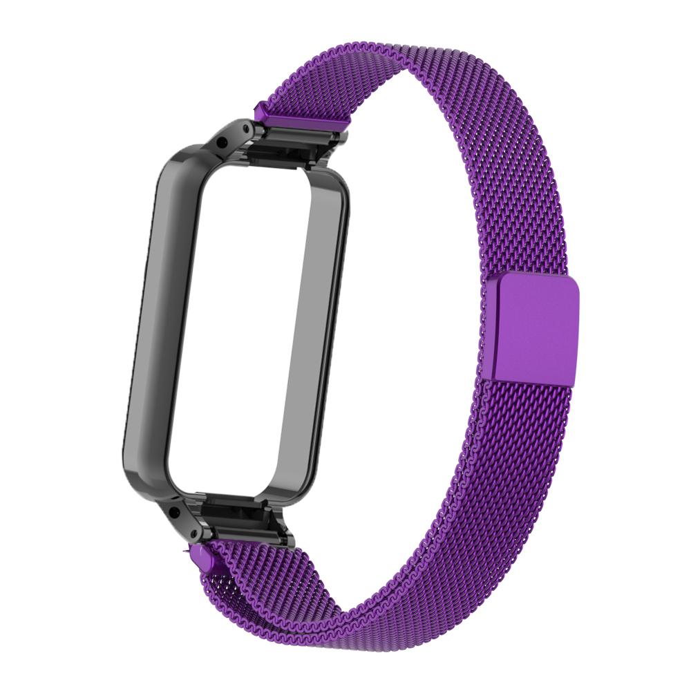 Passend für Amazfit Band 7, magnetisches Armband, Edelstahl-Armband, Amazfit Band 7, Ersatzarmband For Amazfit Band 7 violett