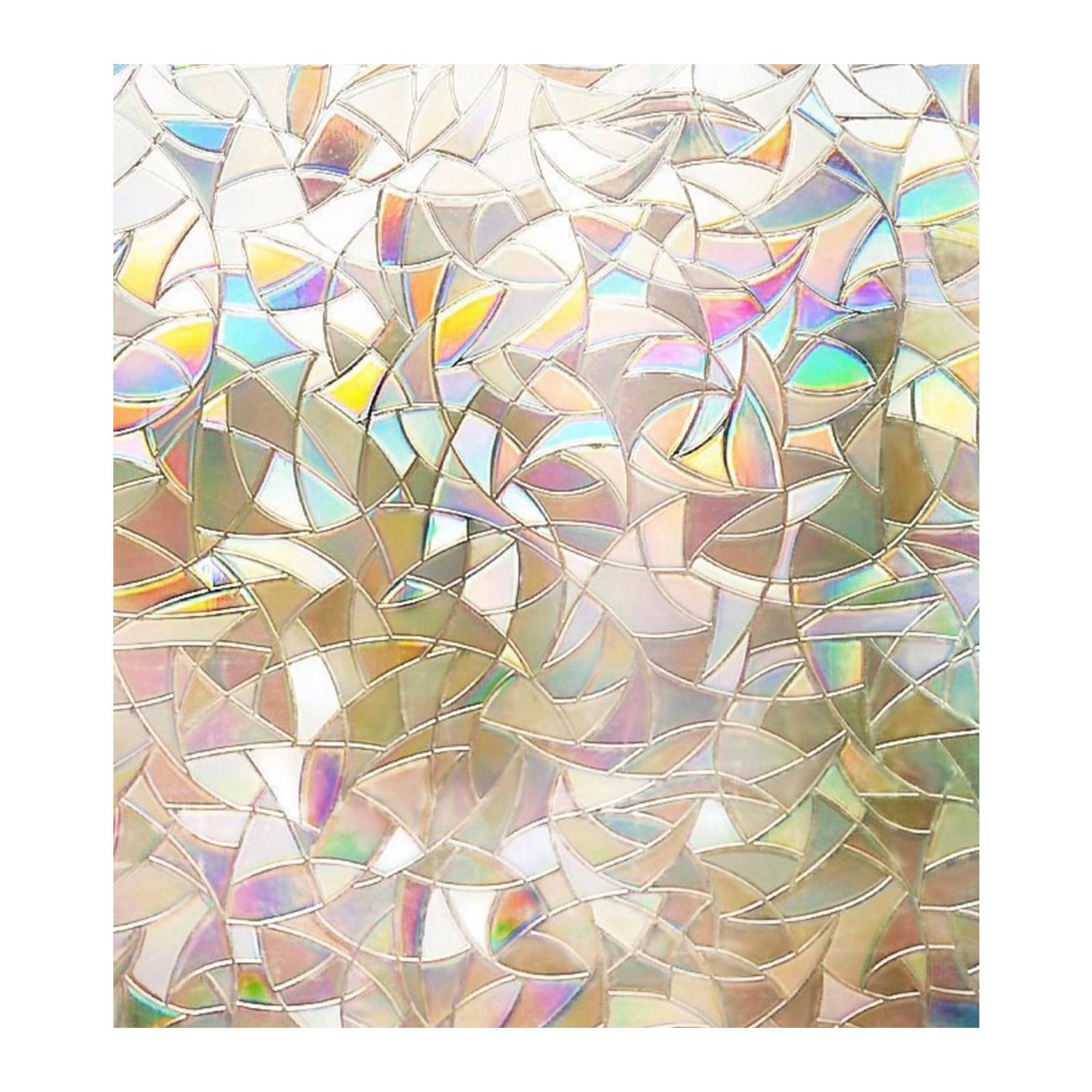 3D-Fensterfolie, nicht klebend, dekorative Sichtschutz, statisch haftende Fensteraufkleber, Glasfolie 45*200CM weiß