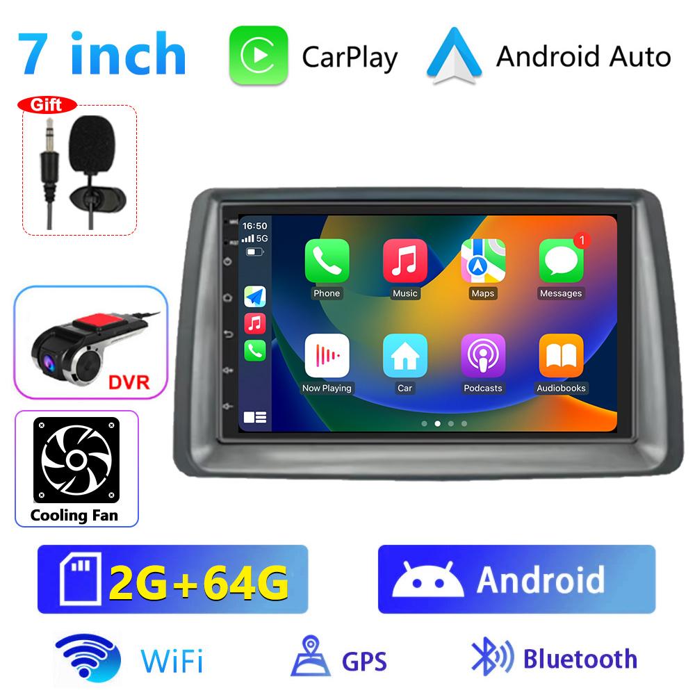 TOYOUSONIC 7 Zoll Autoradio WiFi für FIAT Panda 2003–2012 GPS Stereo Navigation Multimedia Video Player 2 Din Android Head Unit 4 core 2G+64GB carplay