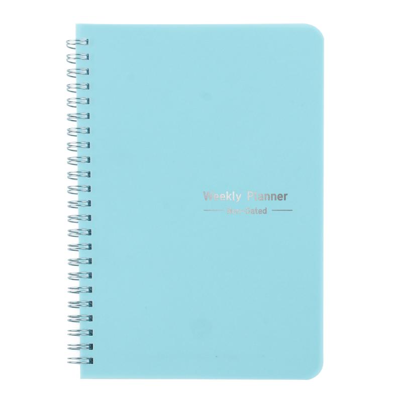 1Pc A5 Agenda Planer Notebook Tagebuch Wöchentlich Planer Zeitpläne Organizer Notebook Für Schule Schreibwaren Büro LXY blau