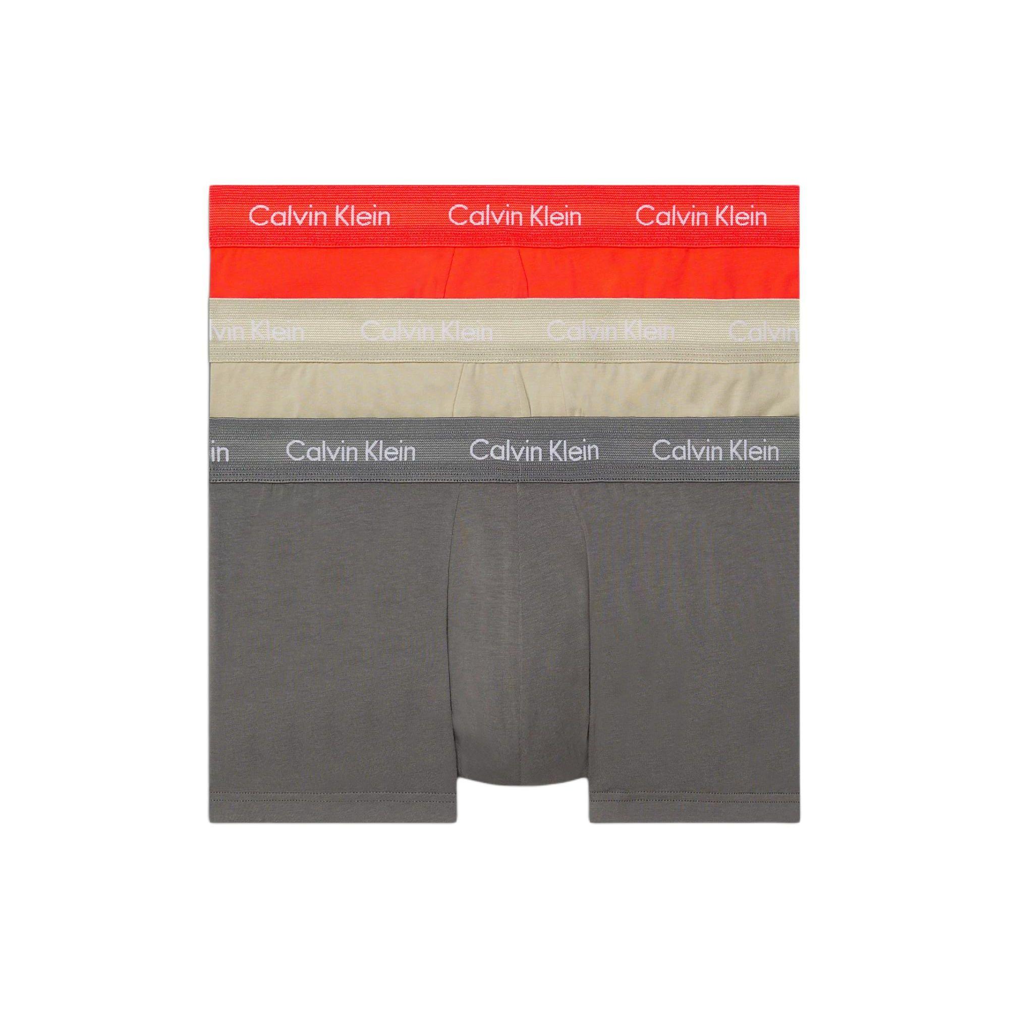 Calvin Klein Color Block Bequeme Buchstaben-Jacquard Low Rise Unterwäsche Herrenunterwäsche U2664G-MWQ S