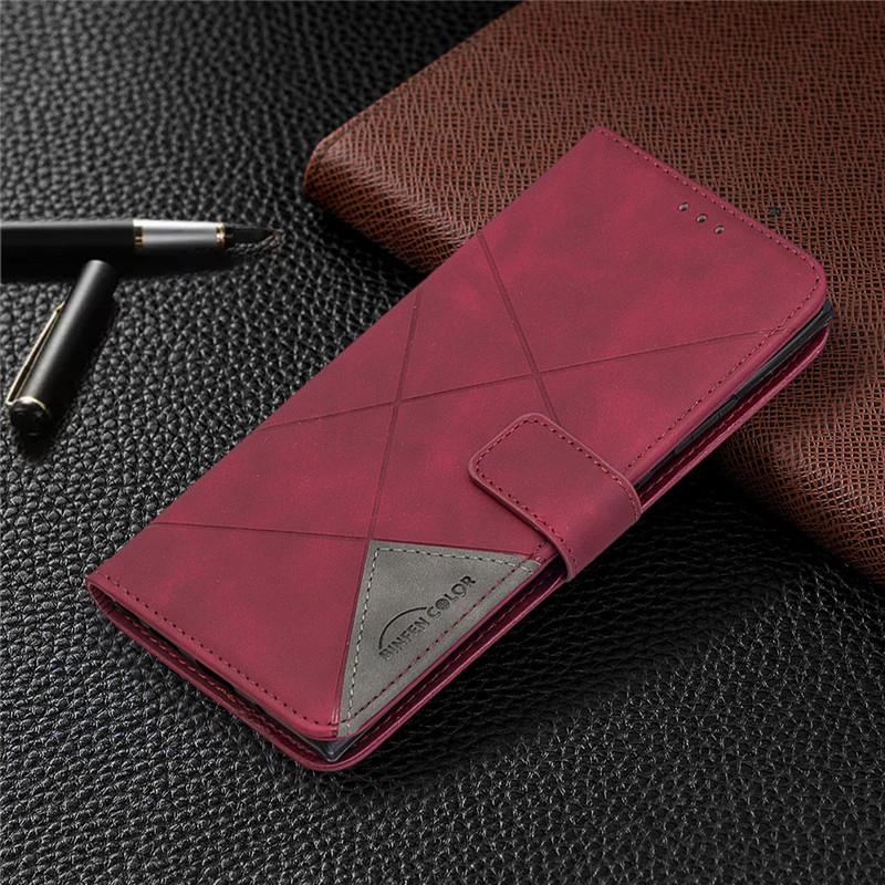 Huawei P Smart Z Luxus Leder Handyhülle für Huawei P Smart PSmart 2020 2021 PSmartZ LX1 Brieftasche Flip Cover Coque Fundas P Smart 2019 rot