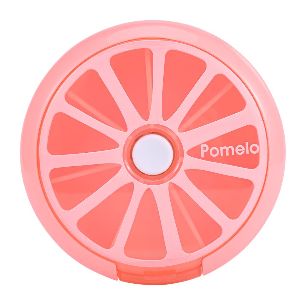 Drehbare Pillendose Pillenbehälter Leicht zu tragen Medikamentenbox Medikamente Vitaminbox Etui Aufbewahrung