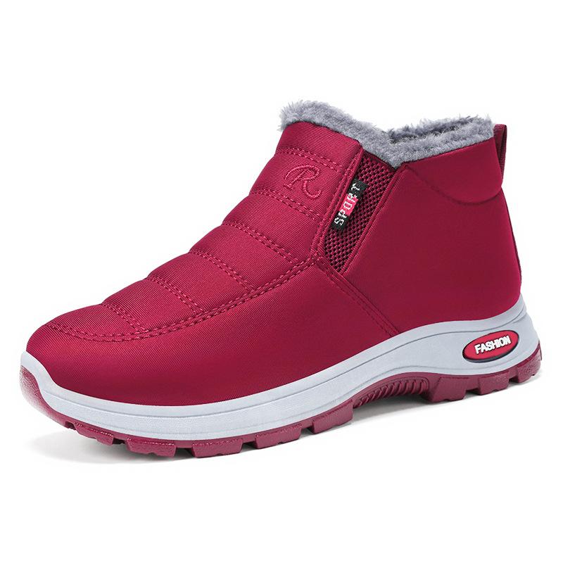 Übergröße 48 Ultrawarme Winterstiefel Unisex - Stiefel mit dicker Sohle, Stiefeletten mit hochdichtem Futter & Thermal-Lock-Technologie, Winterstiefel 35 rot