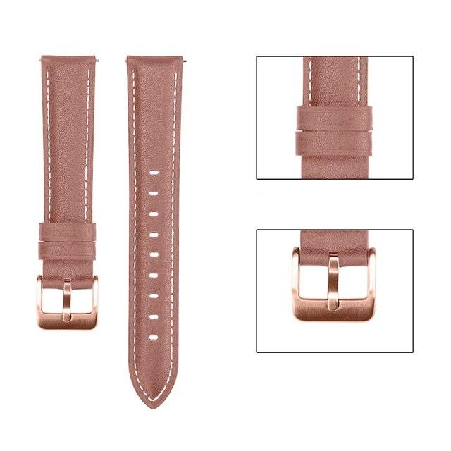 22mm 20mm Lederband für Samsung Galaxy Watch 3 41mm 45mm Armband für Active 2 / Watch 4 Watch5 Watch6 Ersatzarmband Galaxy Watch 5/5pro rosa