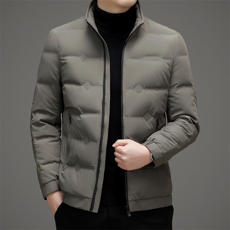 Daunenjacke Herren Kurzer Stil Neue Winter Verdickte Warme Herren Lässige Herren Stehkragen Daunenjacke Entendaunenjacke für Herren 4XL
